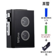미니카세트플레이어 레트로 카셋트 피아노블랙K66, K66 배터리 패키지 포함, 기본 모델명/품번