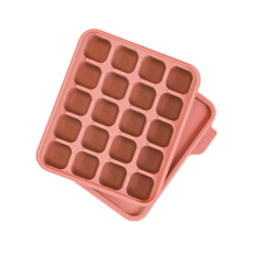 홍스파파 플래티넘 실리콘 이유식 큐브 이유식 준비물 얼음틀 아이스몰드 아이스 트레이 실리콘 몰드 마늘틀, 1개, 인디핑크, 360ml