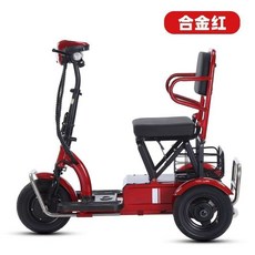 迷你折疊電動三輪車 鋰電電瓶車, 1個, 紅色,48伏500瓦20安CZ鋰電50公里