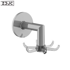 Z3JC 廚房旋轉掛鉤壁掛式廚具收納架鍋鏟勺子掛架免打孔架子, 1個, 星空灰:如圖