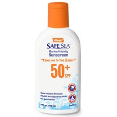세이프 바다 해파리 쏘임 차단 선스크린 SPF 50+ 로션 4온스 방수 생분해성 산호초 안전 – 몸과 얼굴 선스크린 해파리 방지 및 바다 이가 쏘는 것을 방지합니다., 4 Fl Oz (Pack of 1)_SPF 50+ Ad, SPF 50+ Adults