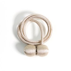 하루네 롱 커튼 타이백 (70cm) 암막커튼 볼 자석 커텐끈 타이백 1P, 1개, 베이지