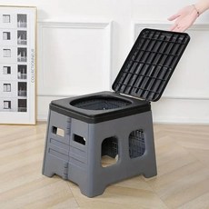 캠핑 접이식 화장실 이동식 자동차 양동이 운전 여행 휴대용 야외 쓰레기통, 2. Gray, 1개