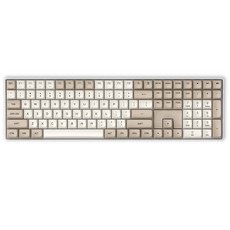 DarkFlash GD108 雙模機械鍵盤 焦糖色/奶咖色/星空藍/夢幻粉 無線有線雙模 108鍵全尺寸, 奶咖色, 奶咖色