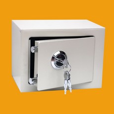 사무실 소형금고 보관 현금 돈통 열쇠형 귀중품 개인, 화이트(동전 없음)