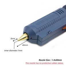 실란트핫멜트 글루 건 150W 길이 구리 노즐 온도 조절 11mm 스틱 전문가용 가정용, 01 1.0x40mm_01 150W_02 EU, 1개