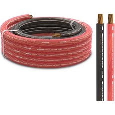 DS18 0 게이지 OFC 울트라 플렉스 파워 및 그라운드 와이어 키트 – 5피트 블랙 20피트 레드 산소 무첨가 구리 용접 케이블 차량 오디오 배터리 태양광 발전기용, DS18 0 게이지 OFC 울트라 플렉스 파워 및 그라
