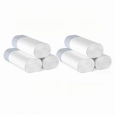 貓砂盆垃圾袋 加厚設計 韌性強, 白色, 6個