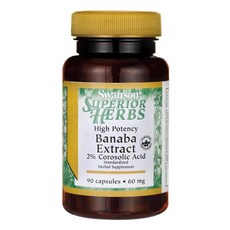 Swanson 斯旺森 巴拿巴葉萃取膠囊 60mg, 90顆, 1罐