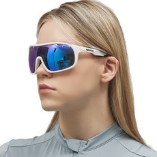 톰디어 렌즈 방풍 고스트 스포츠 선글라스 자전거 고글, 화이트프레임, 1개