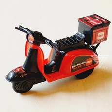 仿真迴力外送摩托車/4色可選】迴力車 仿真機車 Q版摩托車 小汽車玩具 玩具摩托車 小綿羊摩托車 小車車, 紅色, 1個