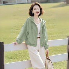 TKX 여성 봄여름 데일리 후드 집업 바람막이 자외선차단 루즈핏 얇은 방풍 아우터