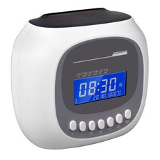 KM999 微電腦雙色打卡鐘/考勤機, 1個, 白色停電型