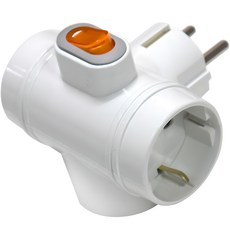 Carnix Thanos T型開關延長線 3孔 16A, 混合色, 1個