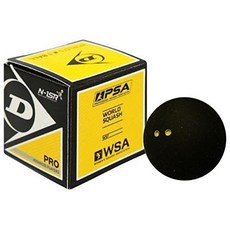 Dunlop Pro 더블 옐로우 도트 스쿼시 볼 1팩