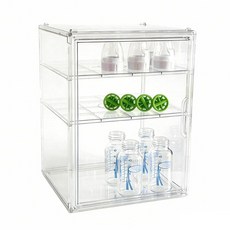 Wollibao DR 브라운 젖병과 호환되는 아기 젖병 정리함 3단 조절 가능한 투명 아크릴 병 보관 스테이션 케이스 Dr. Brown's Natural Flow 배앓이 방지