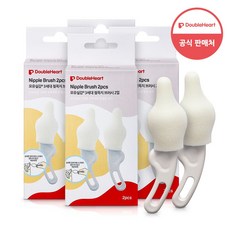 더블하트 젖꼭지 브러쉬 와이드형 2개입, 4개, 2입