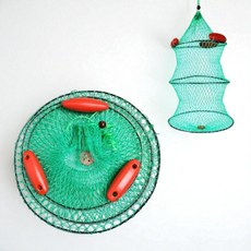 접이식 와이어 부력 낚시어망 물고기 바다 민물 어망 통발, 단품