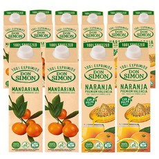 돈시몬 100%착즙주스 만다린 감귤1L 5개+오렌지1L 5개 (총10개) 음료수생과일어린이, 10개, 1L