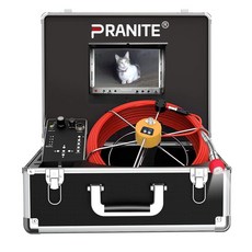 PRANITE 배관 카메라 30M/100ft 검사 카메라 거리 카운터 부착 IP68 방수 내시경 12, 상세페이지 참조, 1개