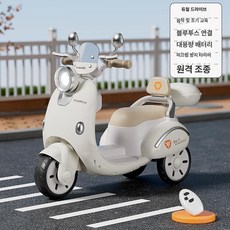 대형 붕붕카 전동 오토바이 음악 충전식 완구, 전기 구동, 1개, [리모컨 이중 구동 대용량 배터리] 보리