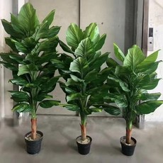 인조야자수 인조식물 대형조화 실내외테라스 인테리어용 상록수 인조나무 조경장식 실물같은 화분 소품, 1개, 1_단일 막대 만년 청 (화분없음) 160cm