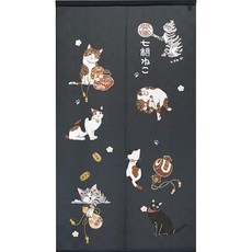 Noren Kobo 노렌코보 고양이 노렌 가림막 커튼 85x150cm