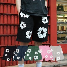 Denim Tears The Cotton Wreath 短褲 綠色/藏藍/黑色/灰色/粉色, 1個