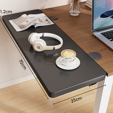 Tixpra 두툼한 접을 수 있는 데스크톱 연장판 무펀칭 확장형 책상 보조대, 1개, 블랙