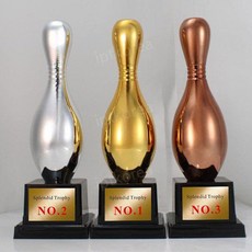 볼링 상패 트로피 대회 골드 준우승 선물 기념 참가 우승, A. 볼링 트로피 금속