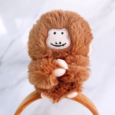동물 인형 머리띠 생일 파티 놀이공원, B66.몽실몽실오랑우탄 인형머리띠, 1개