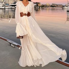 비키니 커버업 드레스 비치 여름 2022 의류 사롱 수영복 sundress 여성용 커버 업 Kaftan Praia Long Autum