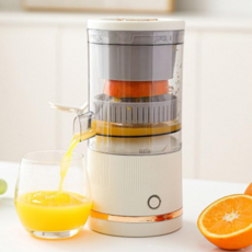 Mochae 무선 휴대용 원액기 가정용 레몬 착즙기 자동 주스기 슬로우주서기 부엌 소형 과일 분리 과즙기, 푸른색