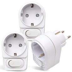 절전형 LED L자 멀티탭 1구 어댑터, 3개, 5cm