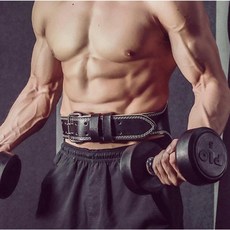 [MENPGWNU_53DO]lifting 벨트 싱글가죽 헬스보호대, 블랙／L, 1개