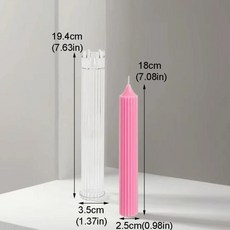 3크기 기하학적 파도 돌리기 양초 금형 테이퍼 추상 미술 장식 물결 모양의 줄무늬 현대 실리콘 몰드, 1개
