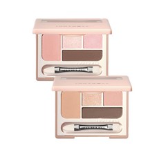 PINKCAT Judydoll橘朵臥蠶盤 提亮下至 四色眼影盤 眼線 日常 愛豆 臥蠶眼影盤, 粉靈動, 1個