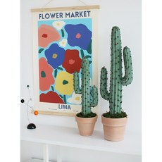 선인장 조화 화분 인테리어 귀면각 조화나무 식물 2size, 귀면각 L