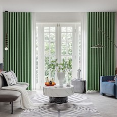 커튼킹 호텔식나비주름암막커튼 사계절 3중직 거실용 쉐도우암막커튼 창문용형상기억암막커튼 원톤 아일렛형 2장