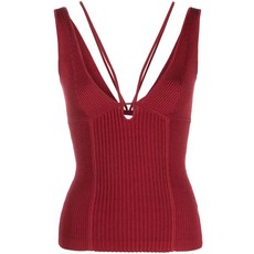 파트리지아페페 V넥 민소매 탑