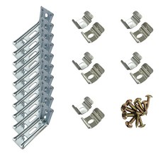 커블 커튼레일전용 스냅 브라켓, 1개, 대 5P + 소 5P + 꺽쇠 10P