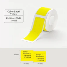 3 롤 NI B21 B3S B1 B31 열 라벨 의류 자체 접착 태그 방수 스마트 오 포켓 프린터, CableYE25x76-3roll