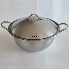 효리네 민박 인덕션용 샤브샤브 스텐 전골냄비, 실버, 1개, 24cm