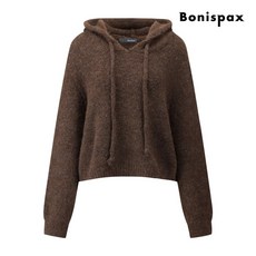 보니스팍스 (여성의류)]헤어리 루즈핏 후드 니트 XPBKP003M0 1028439