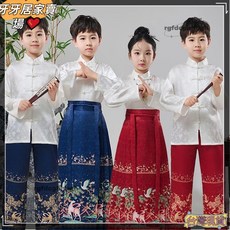 馬面裙女童兒童中國風合唱表演服古風國學漢服運動會班服11.3