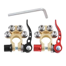 자동차 배터리 터미널 와이어 케이블 클램프 커넥터 1쌍, 01 1Pair