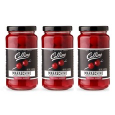 콜린스 스템리스 칵테일 체리 통조림, 284g, 3개