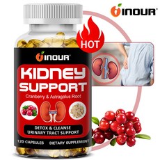 신장 건강 보조제 크랜베리 ​​추출물 120캡슐 배뇨 기능 개선 및 배뇨 불편감 완화., 2개, 60정