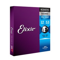 Elixir 11050 民謠吉他弦 POLYWEB 黃銅 Light, 1個