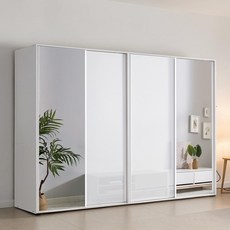 국내제작 직접배송 키높은 2000mm 폭넓은 3240mm 깊이 630mm 은경2 LPM유광2 슬라이딩옷장 이불장 양복장 장롱, LPM유광화이트(은경2 유광2)